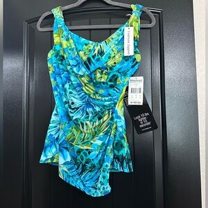 Miraclesuit Tropical Blue and Green set of Swimsuit .